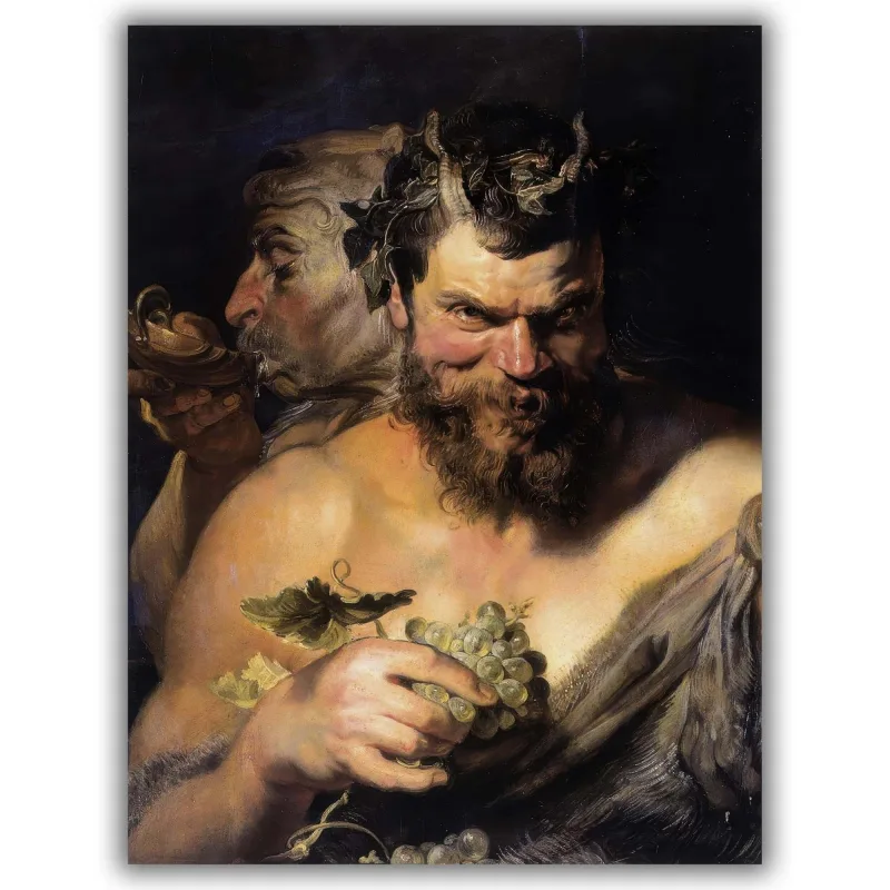 Reprodukcija „Du satyrai“, Peter Paul Rubens