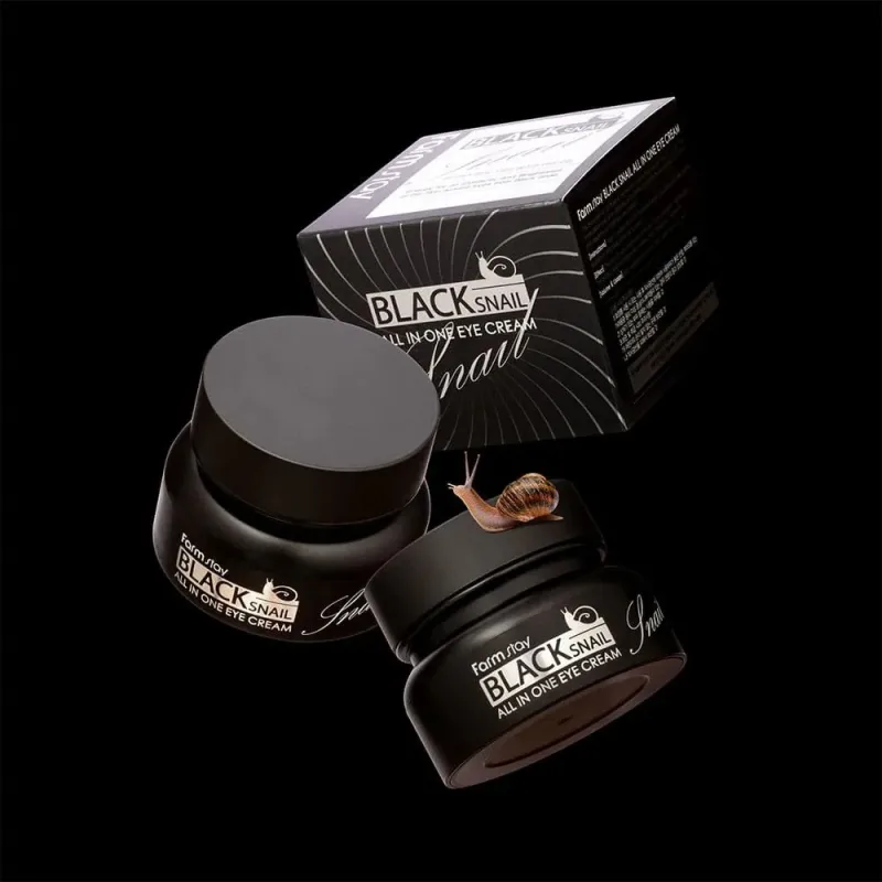 Farmstay Black Snail All In One Cream – veido kremas su sraigių sekretu · 2