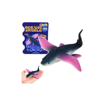 Guminė skraidančios žuvies figūrėlė, elastinga, realistiška vandenyno žuvis, 12 cm