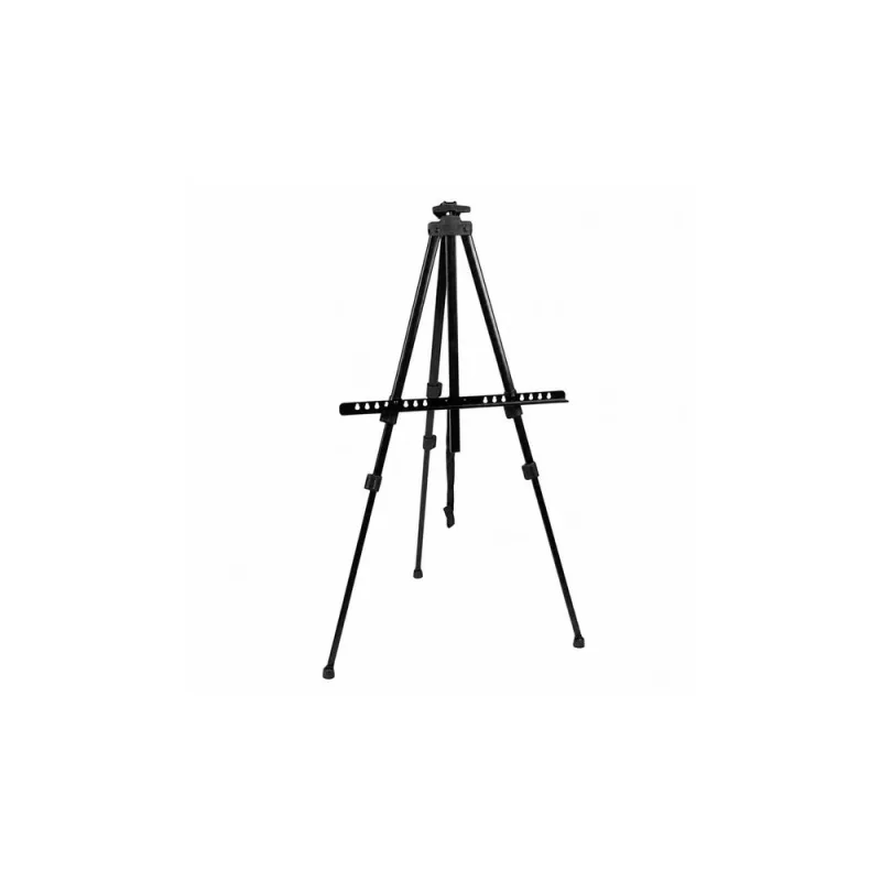 Metalinis trikojis reguliuojamas tapybos molbertas lauke, su dėklu, juodos spalvos, 158 cm · 2