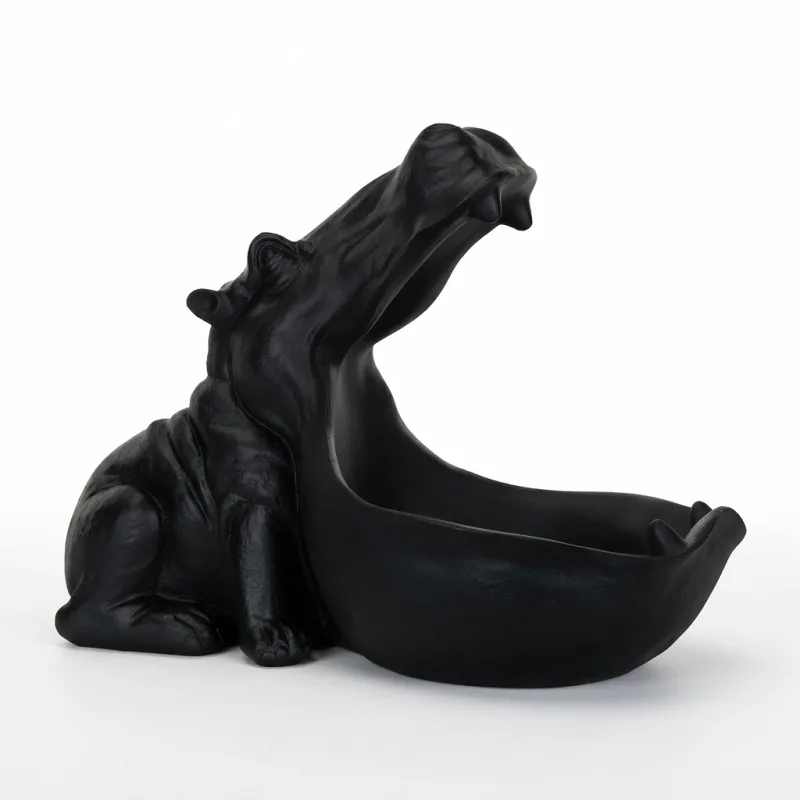 Juodas dubuo „Hippo“ — 28x16cm