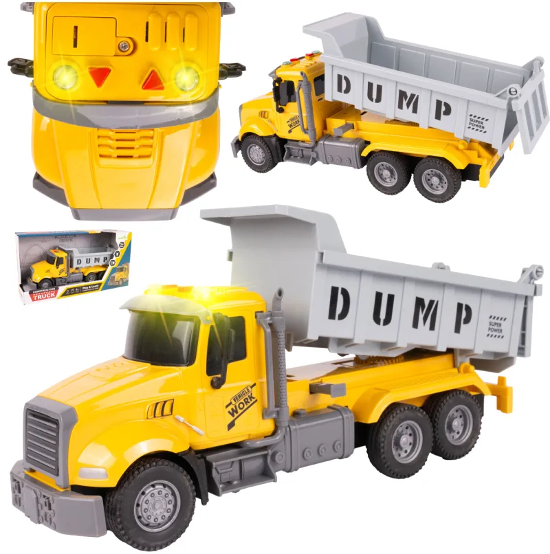 Žaislinis frikcinis sunkvežimis - savivartis su šviesa ir garsu · 1