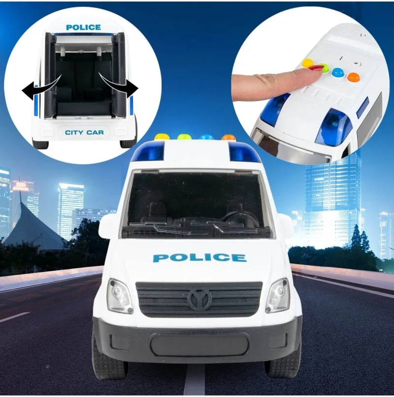 Interaktyvus žaislinis policijos automobilis su garsu ir šviesomis · 3