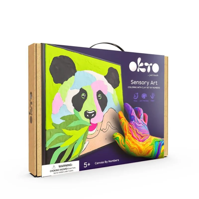 Kūrybinis rinkinys Modelino rinkinys - 3D tapyba Panda (30*30 cm) · 1