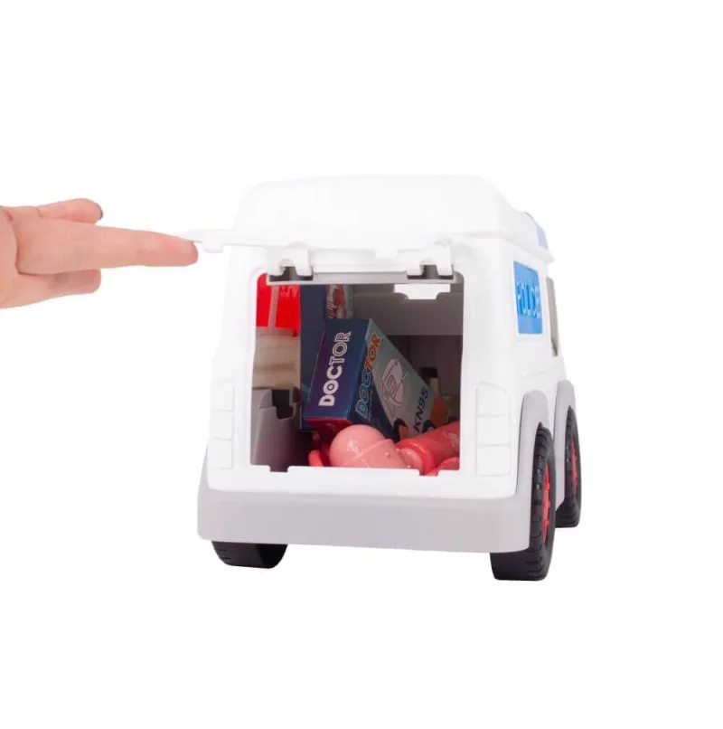 Žaislinis gydytojo rinkinys greitosios pagalbos automobilyje · 2
