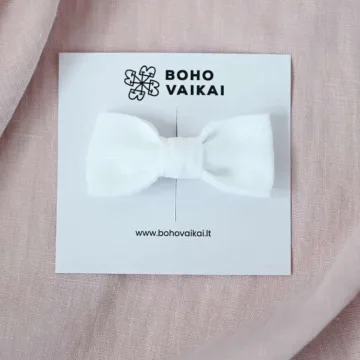 Baltas, lino kaspinas mergaitei