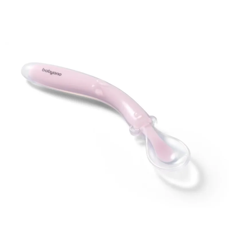 BabyOno silikoninis šaukštelis lankstomas rožinis · 3