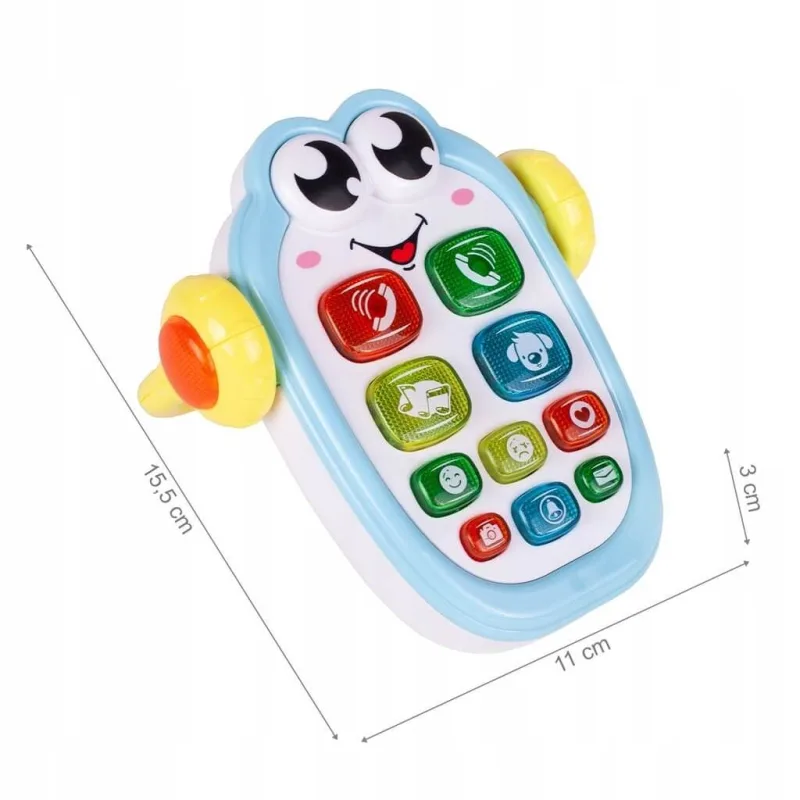Žaislinis interaktyvus telefonas kūdikiams su rankena · 3