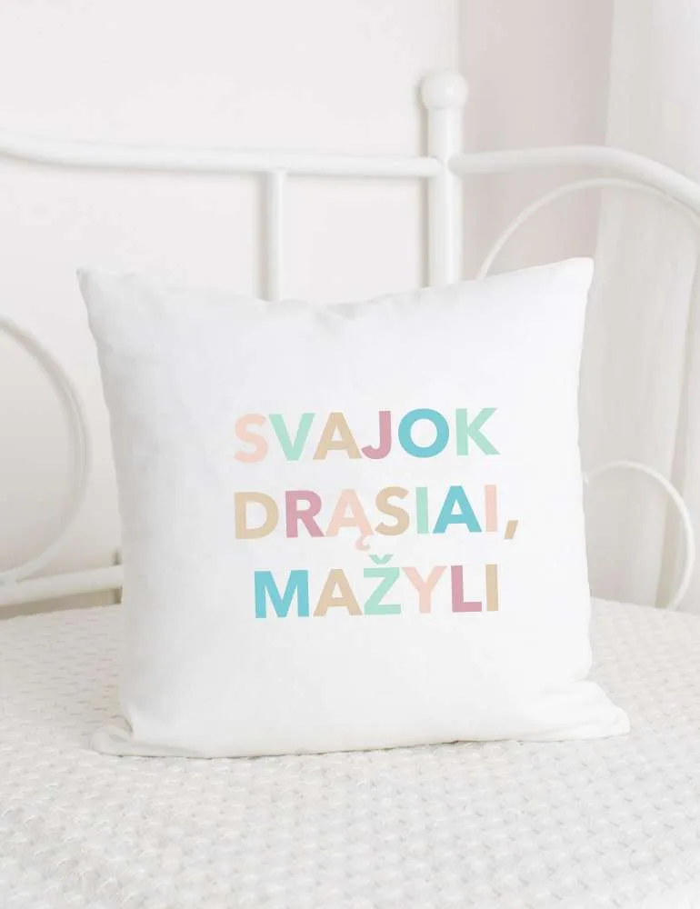 Vaikiška dekoratyvinė pagalvėlė su užrašu