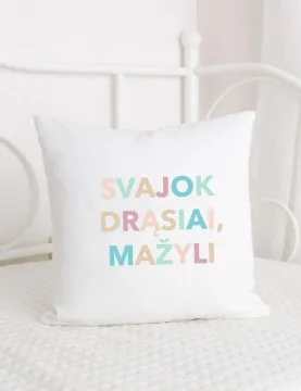 Vaikiška dekoratyvinė pagalvėlė su užrašu