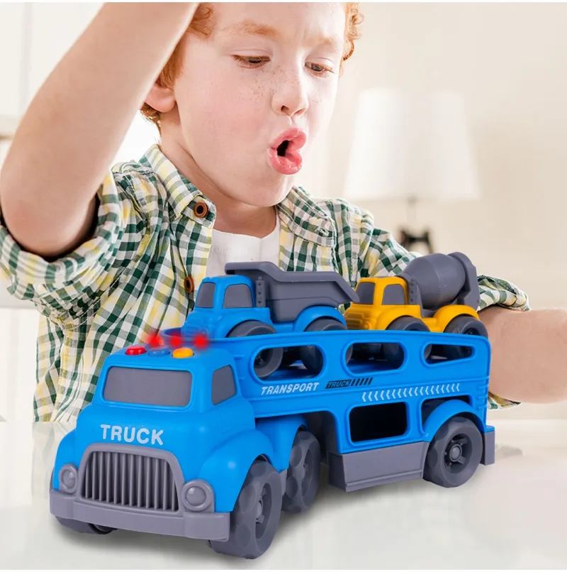 Žaislinis sunkvežimis- vilkikas su statybiniais automobiliais · 3