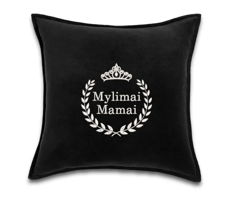 Veliūrinė pagalvė „Mylimai Mamai“