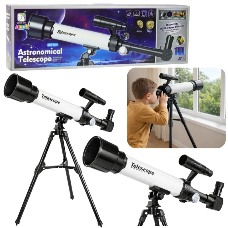 Vaikiškas astronominis teleskopas su laikikliu · 1
