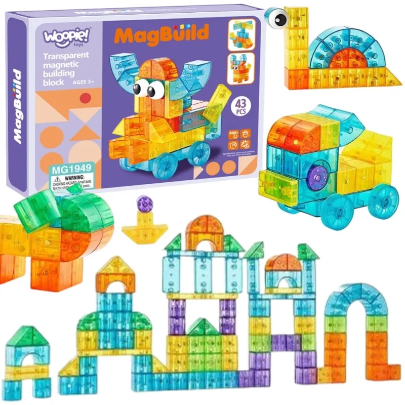 Skaidrus magnetinis konstruktorius WOOPIE 43 el. · 1