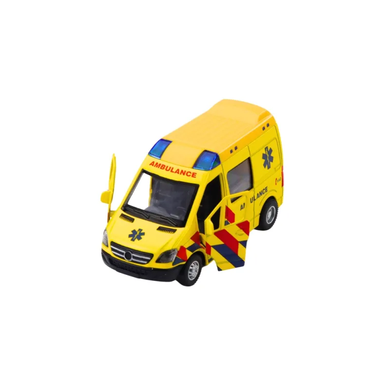 Greitosios medicinos pagalbos automobilis Metalinis maitinamas traukimo atgal žibintai skamba geltonai 1:32 · 3