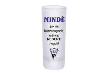 Stikliukas „Mindė juk ne kupranugaris“