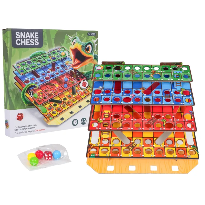 3D gyvatės kopėčių stalo žaidimas · 2