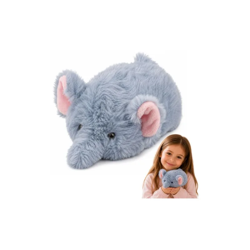 Pliušinis drambliukas 18 cm, pilkas · 1