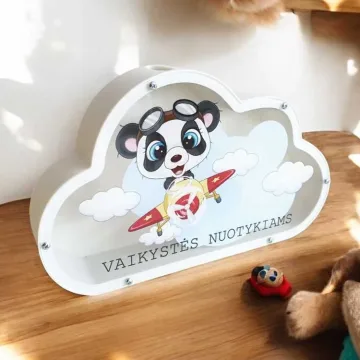 3D taupyklė Debesėlis šviečiantis tamsoje „Vaikystės nuotykiams“