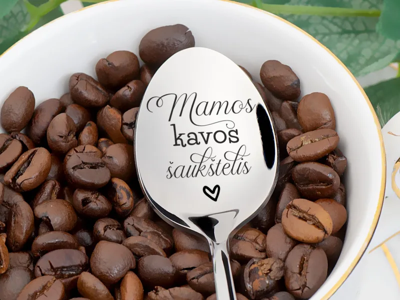 Mamos kavos šaukštelis - dovanų dėžutėje