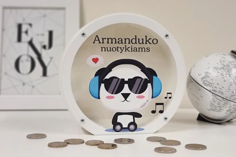 Taupyklė berniukui Panda su ausinėm