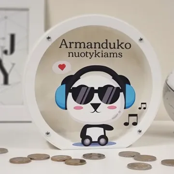 Taupyklė berniukui Panda su ausinėm