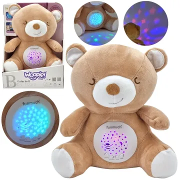 Pliušinis miego projektorius WOOPIE BABY 2in1 Teddy - 10 lopšinių
