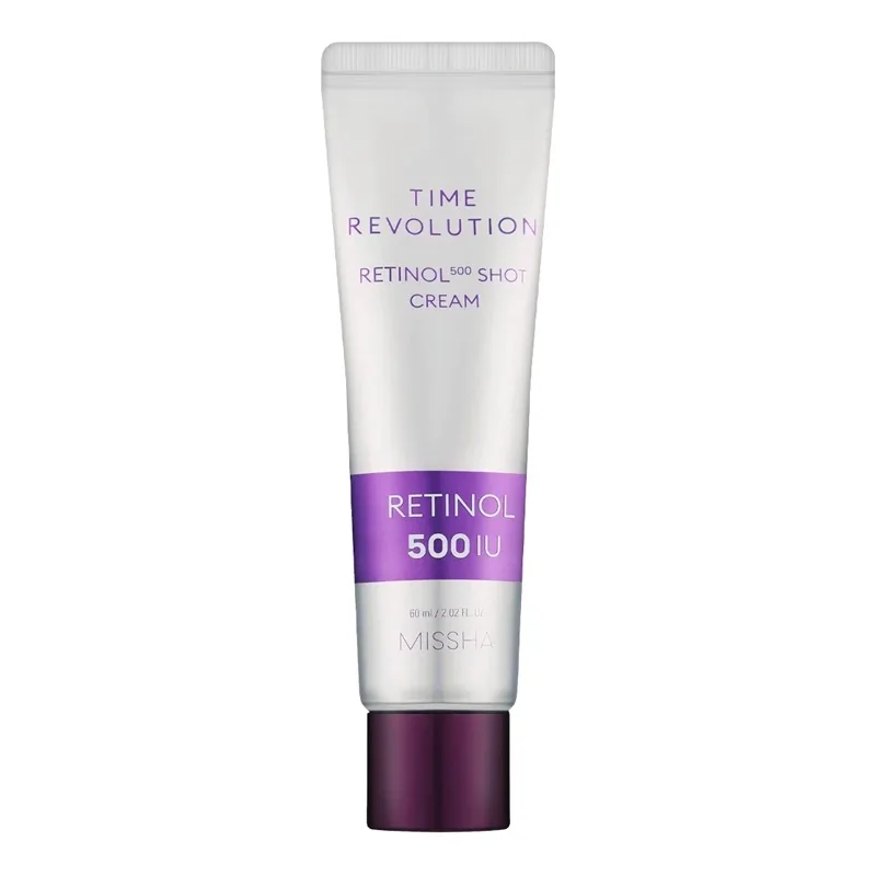 MISSHA Time Revolution Retinol 500 Shot Cream – veido kremas su retinoliu, 60 ml. · 1
