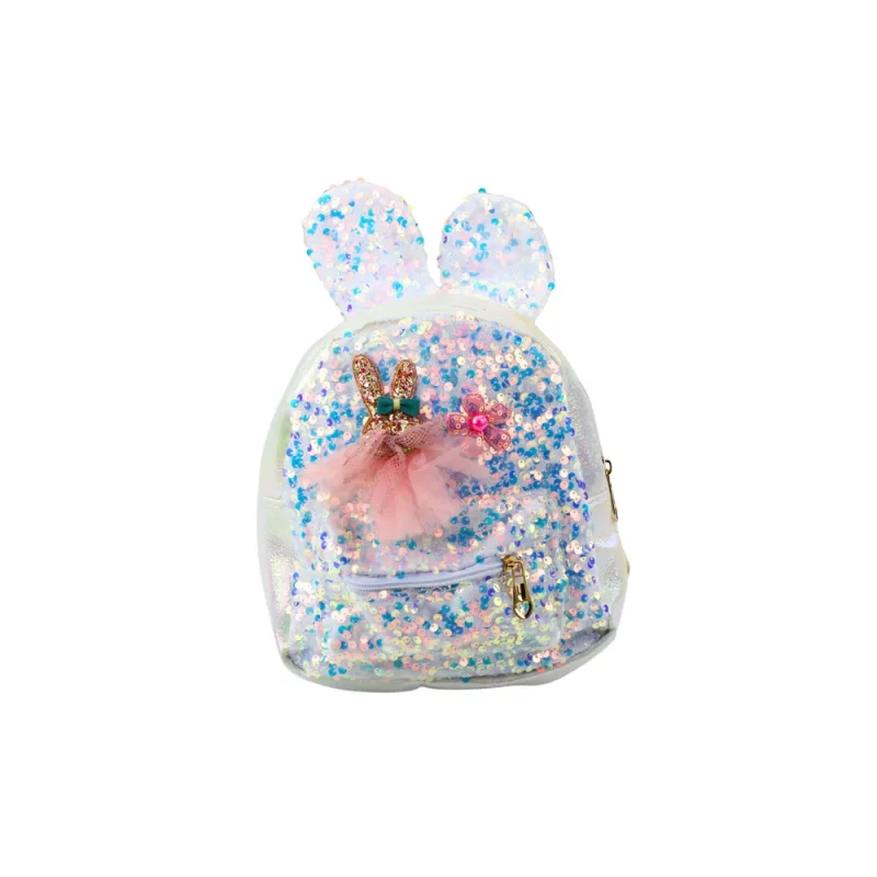 Vaikiška kuprinė Sequins Rabbit Ears White 22cm 4.4L · 1