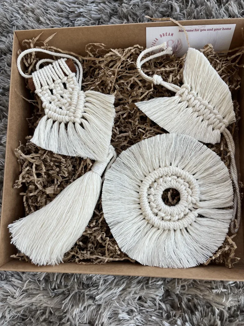 Kalėdinė dovana - Macrame Dekoracijų Rinkinys