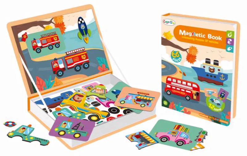 Magnetinė dėlionė Transporto priemonės, 66 vnt. · 1