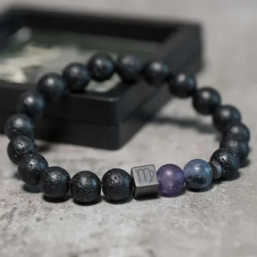 Lavos apyrankė su graviruotu zodiako ženklu (pasirinktinai)
