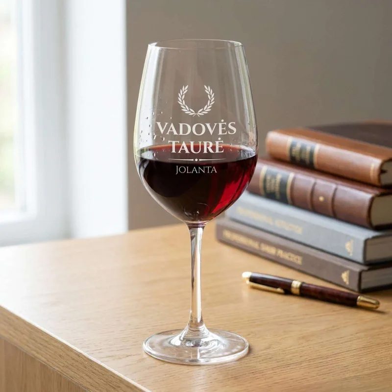 Vyno taurė su graviravimu „Vadovės taurė“