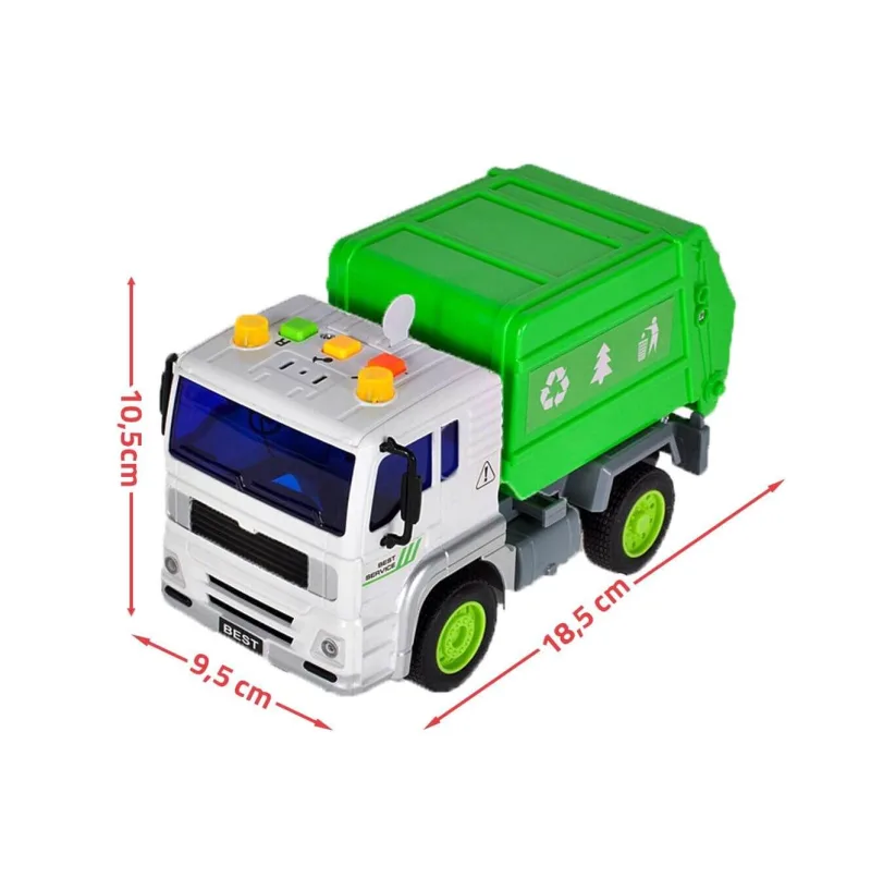 Žaislinis automatinis šiukšliavežis su atidaromu konteineriu, 1:20 · 3