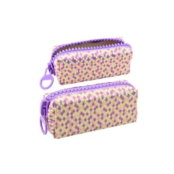 Undinėlė svarstyklės modelis Didelis violetinės spalvos užtrauktukas mokyklinis pieštukų dėklas 21x8cm