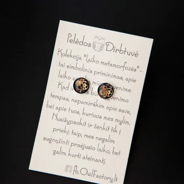 Sidabriniai auskarai „Laiko Metamorfozės“ (8mm)
