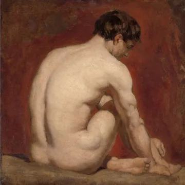 Reprodukcija „Sėdintis vyras iš nugaros“, William Etty