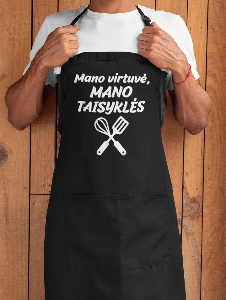 Prijuostė „Mano virtuvė, mano taisyklės“