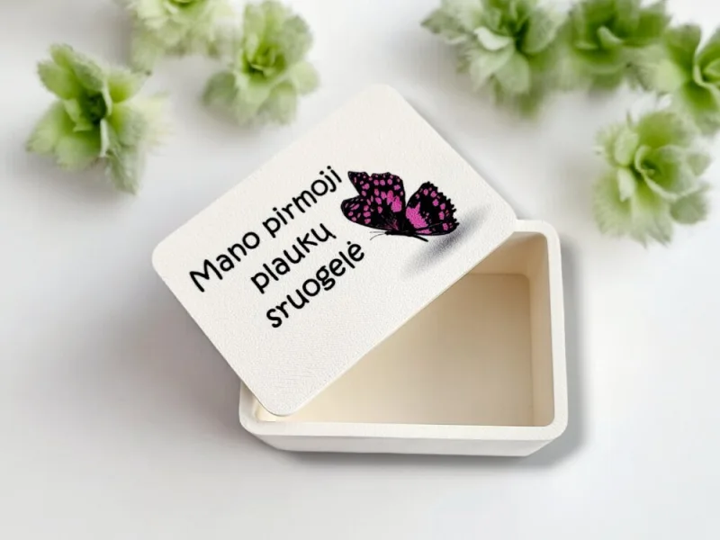 Dėžutė „Mano pirmoji plaukų sruogelė“