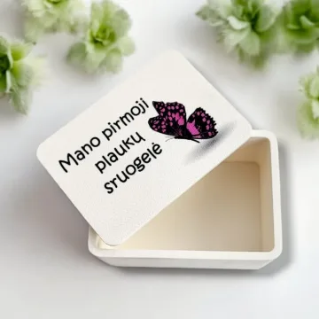 Dėžutė „Mano pirmoji plaukų sruogelė“
