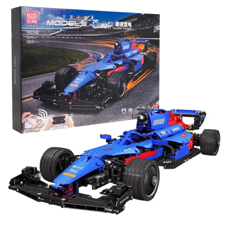 Konstruktorius F1 automobilis, 1065 el., mėlynas · 1