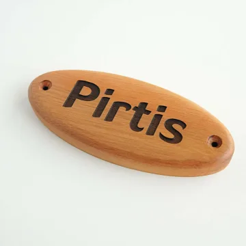 Medinė pirties lentelė „Pirtis“