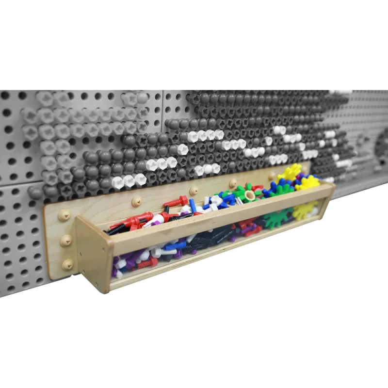 Medinė dėžė su permatoma sienele MASTERKIDZ, 80 cm, skirta STEM mokslo ir kūrybiškumo lentoms · 2