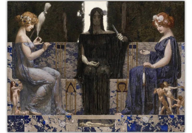 Reprodukcija „Trys likimai“, Alexander Rothaug, (1910)