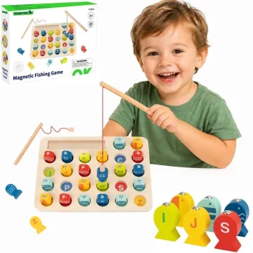 Medinis žvejybos žaidimas Tooky Toy, skirtas raidžių mokymuisi, 29 vnt