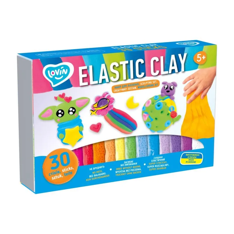 Kūrybinis rinkinys Modelinas - Plastilinas rinkinys Elastic 30 vnt. · 1
