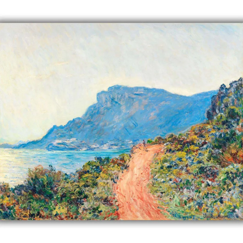 Reprodukcija „Pajūrio kelias netoli Monako“, Claude Monet (1884)