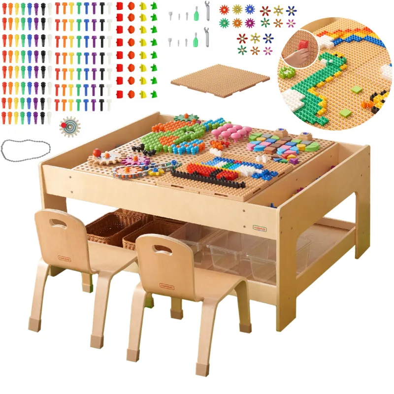 Masterkidz STEM edukacinis staliukas su priedais + 135 kaladėlės · 1