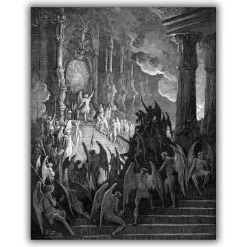Reprodukcija „Aukštai soste“, Gustave Dore (1866)