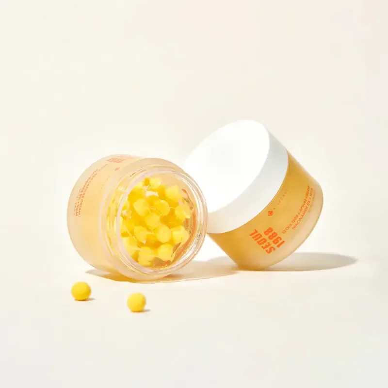 K-SECRET Seoul 1988 Capsule Cream Niacinamide 5% + Yuja – šviesinamasis veido kremas · 2